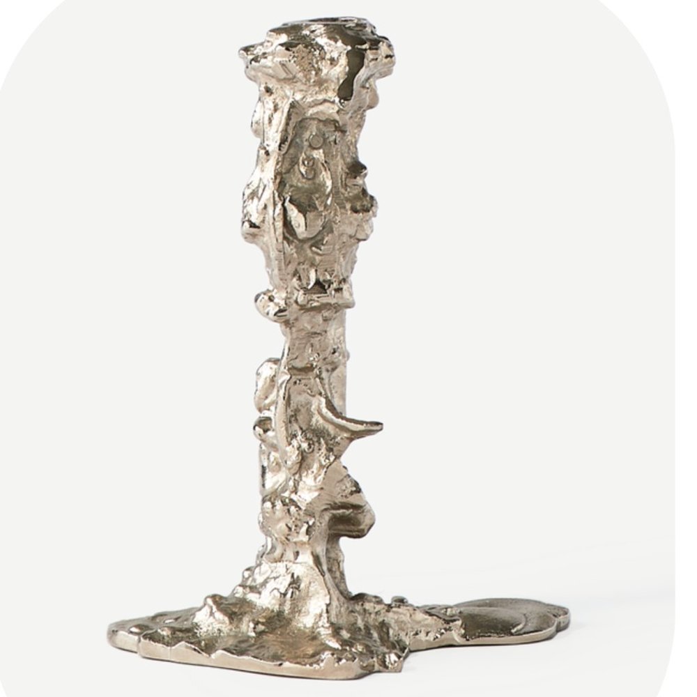 Pascal Smelik for POLSPOTTEN Drip Candle Holder - L - SILVER **NWT